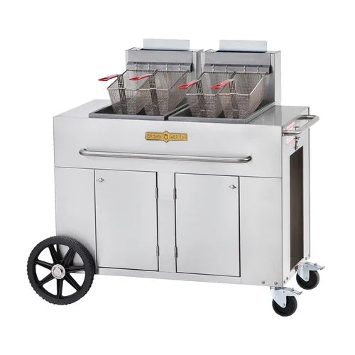 CROWN VERITY CV-PF-2 outdoor fryer with double tank and LP gas capability