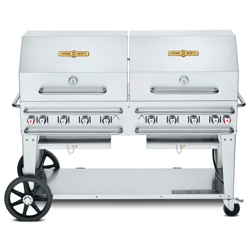 CROWN VERITY CV-RCB-60RDP LP Gas Pro Series Grill with 8 Burners and Roll 30 in