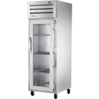 TRUE SPEC SERIES® 28" 1-Glass Door Reach-In Refrigerator, Stainless Steel Exterior & Interior, Top Mounted, 23.9 cu. ft. | STR1R-1G-HC