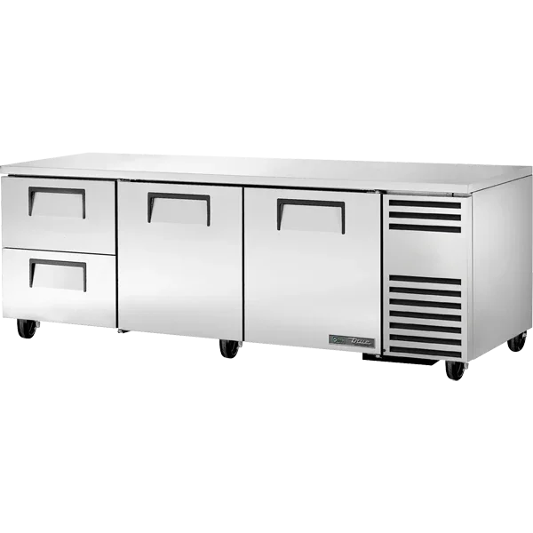 True TUC-93D-2-HC | 93" 2-Solid Door 2-Drawer Deep Undercounter Refrigerator  35.2 cu. ft.