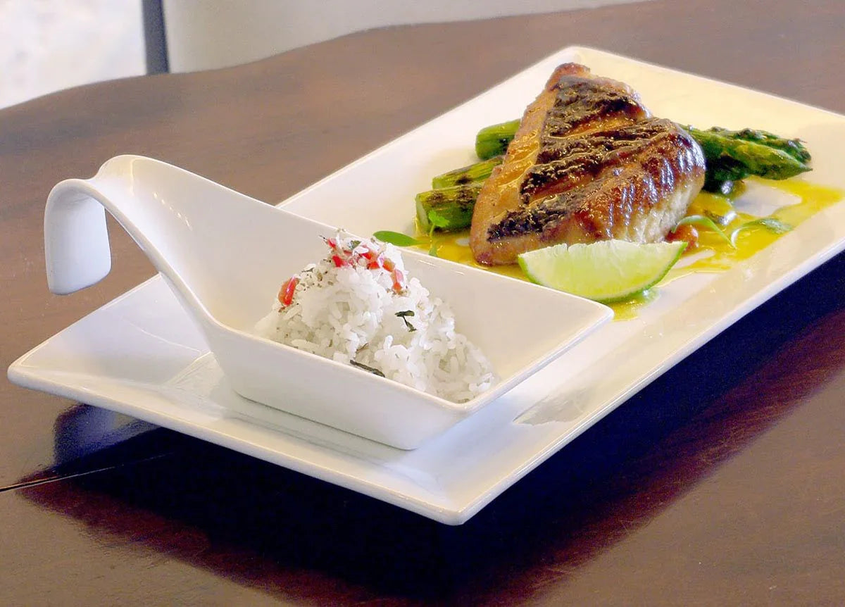 Front Of The House 13" x 7" Kyoto™ Porcelain Platter (6/Case) | DDP000WHP22