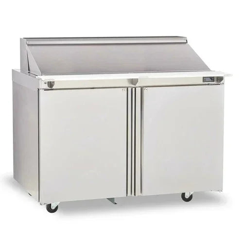 Delfield 4448NP-18M Mega Top Sandwich Salad Top Refrigerator Two-Section 48 in W