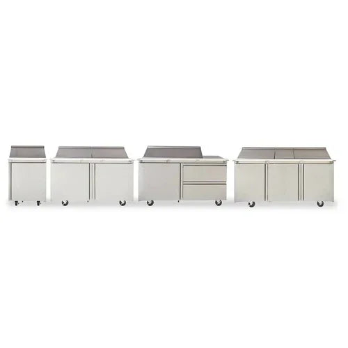 Delfield 4472NP-12 Sandwich Salad Top Refrigerator Three-Section 72 in W 24.80 Cu Ft