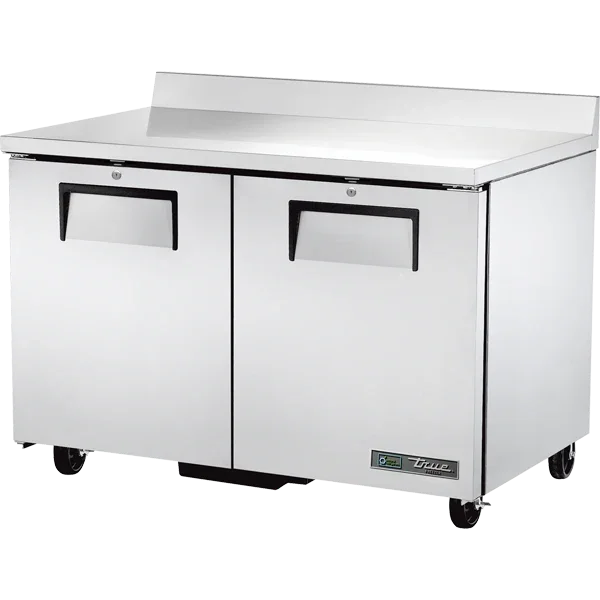 True TWT-48F-HC | 48" 2-Solid Door Work Top Freezer  12.85 cu. ft.