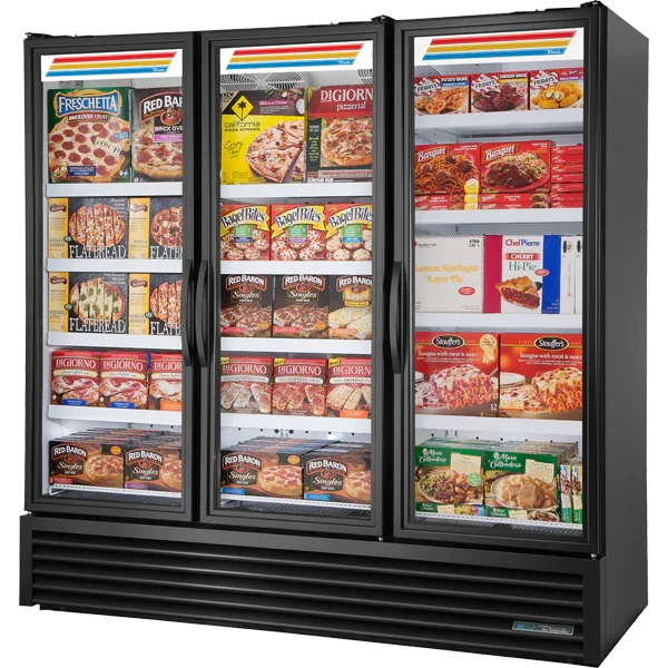True FLM-81F~TSL01 | 81" 3-Glass Door Freezer  Bottom Mounted  65.86 cu. ft.