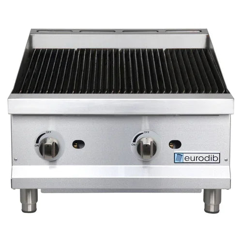 Eurodib T-CBR24 Broiler Countertop Gas Cooking Surface with Cast Iron Grates