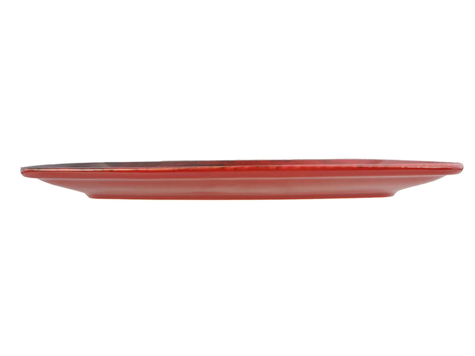 Porland Lykke 12.5" Red Rectangular Oval Plate (6/Case) | 04ALM005957