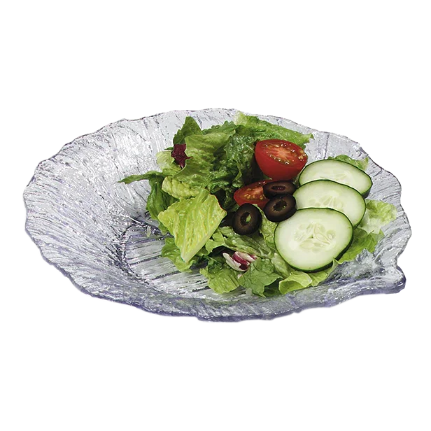 Carlisle 34707 | Leaf Plate 9"L | Clear SAN BPA Free