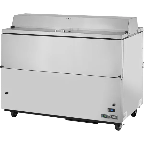 TRUE 58" Dual Sided Milk Cooler w/ Stainless Steel Exterior & Stainless Steel Interior, 24.6 cu. ft. | TMC-58-S-DS-SS-HC