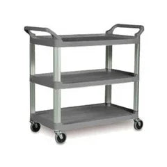 Rubbermaid FG409100GRAY | Utility Cart 3 Shelf Open Sided Gray