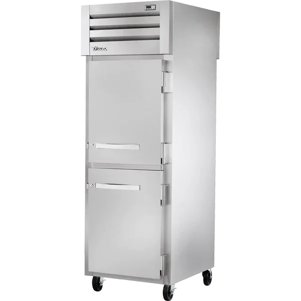 True STA1RPT-2HS-1G-HC | SPEC SERIES® | 28" 2-Solid Half Door Pass-Thru Refrigerator
