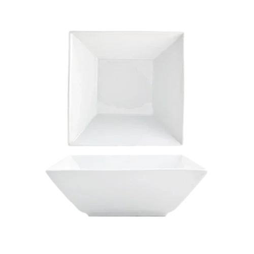 Front Of The House BBO006WHP10 Square Bowl 7-1/2 cups Size 9x9x3 inches