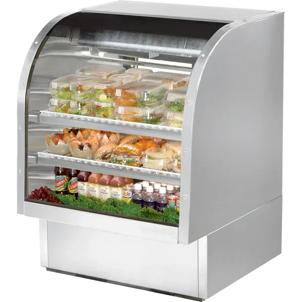 True TCGG-36-S-HC-LD | 36" Stainless Steel Refrigerated Deli Case