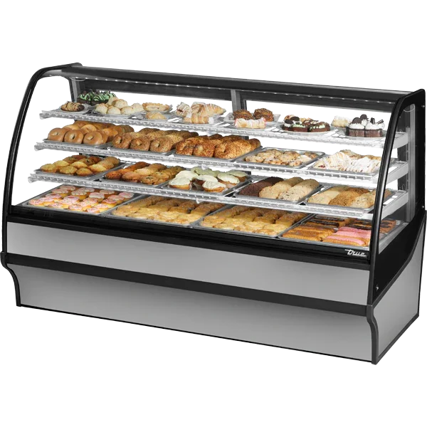 True TDM-DC-77-GE/GE-S-W | 77" Glass End Dry Merchandiser Display Case
