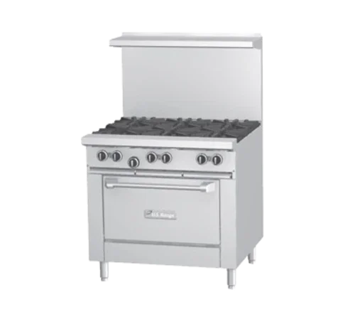 Garland U36-6R Restaurant Range with 6 Open Burners and 32,000 BTU Each