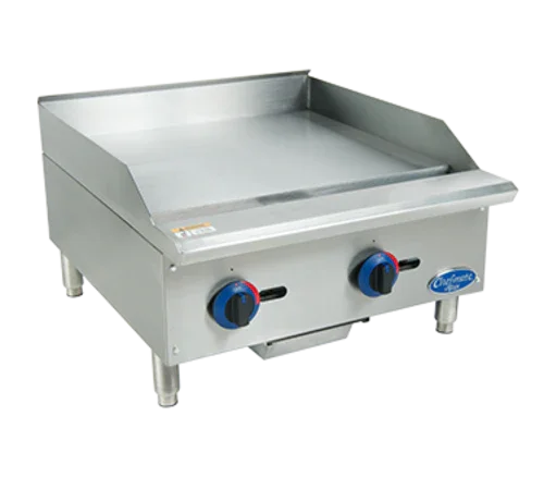 GLOBE C24GG 24-inch Gas Griddle with Manual Controls and Polished Griddle Plate