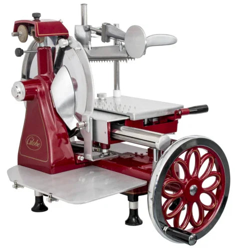 GLOBE FS12 Manual Flywheel Slicer with Italian Design in Chrome Finish