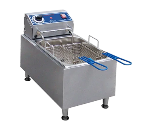 GLOBE PF10E-C countertop electric fryer with 10 lb oil capacity and manual thermostat