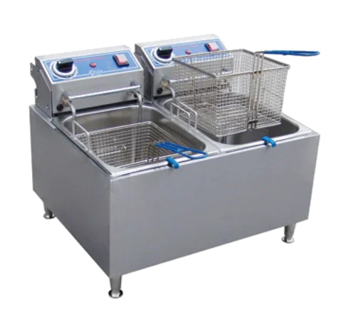 GLOBE PF32E-C Electric Countertop Fryer 32 lbs Capacity with Thermostat