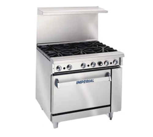 Imperial IR-4-G12-C Restaurant Range, gas, 36 in , (4) open burners, (1) 12 in  griddle, convection