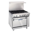 Imperial IR-2-G24-XB Restaurant Range, gas, 36 in , (2) open burners, (1) 24 in  griddle, open cabine