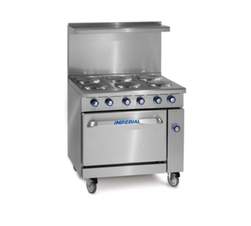 Imperial IR-G36-XB Restaurant Range, gas, 36 in , griddle, open cabinet with bottom shelf, manual c