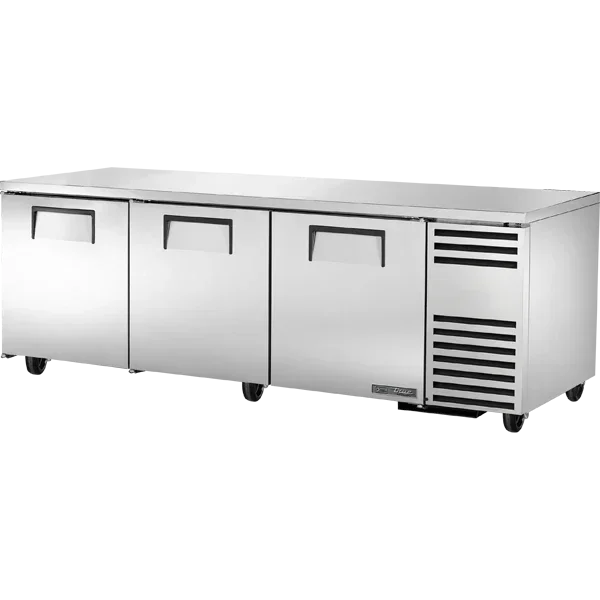 True TUC-93-HC | 93" 3-Solid Door Deep Undercounter Refrigerator  35.2 cu. ft.