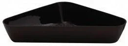 Cambro SFT1010110 | ShowFest Black 2 Qt. Triangular Scalloped Bowl
