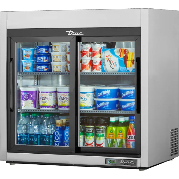 True TSD-09G-HC-LD | 36" TSD Series | 2-Door Sliding Glass Merchandiser | 8.2 cu. ft.