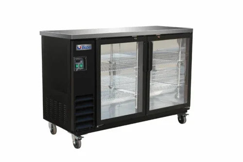 Ikon IBB61-2G-24 Refrigerated Back Bar Storage Cabinet with Two Sections and 14.16 cu ft