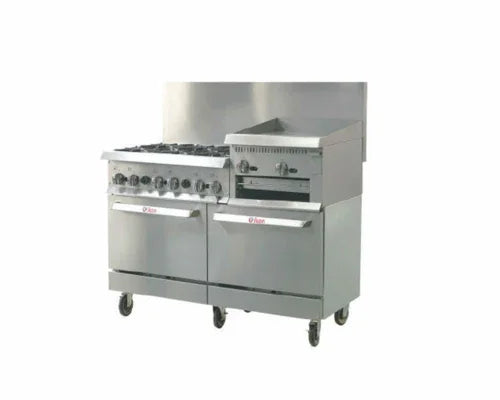 Ikon IR-6B-24RG-60 Cooking Range with Six Burners and Manual Controls