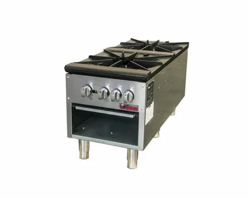 Ikon ISP-18-2 Cooking Stock Pot Range with Gas and 80,000 BTU Capacity