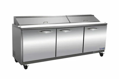 Ikon ISP72 Refrigeration Sandwich Salad Prep Unit Three-Section 18 cu ft Capacity