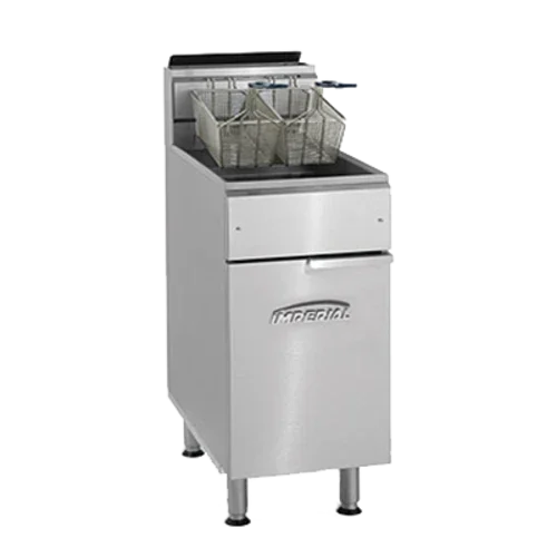 IMPERIAL IFS-75 Gas Fryer with 75 lb Capacity and Cast Iron Burners