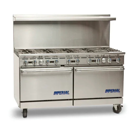 IMPERIAL IR-10 Pro Series Restaurant Range with 10 Open Burners and Pilot Lights