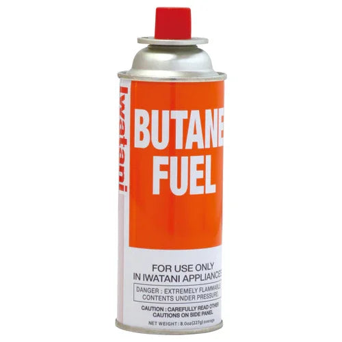 IWATANI BU-6 Butane Fuel Canister 8 oz Capacity with Rim Vent Release System