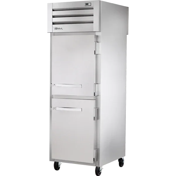 True STG1FPT-2HS-2HS | SPEC SERIES® | 28" 2-Solid Front Pass-Thru Freezer w/ 2 Solid Rear Half Doors