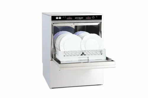 Jet Tech F-18DP Dishwasher, Undercounter, 23-3/4 in W x 23-3/4 in D x 33-1/2 in H