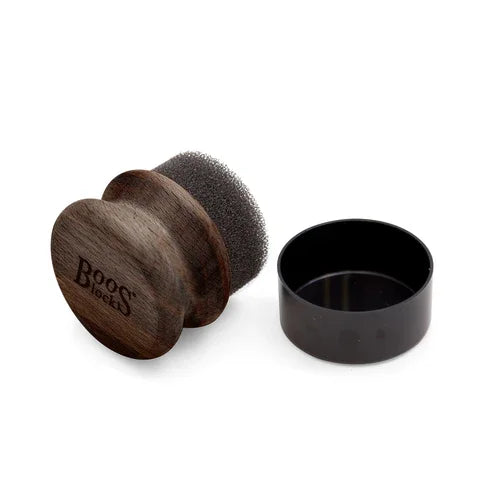 John Boos APPLICRND-W Oil and Cream Round American Black Walnut Applicator Order in Lots