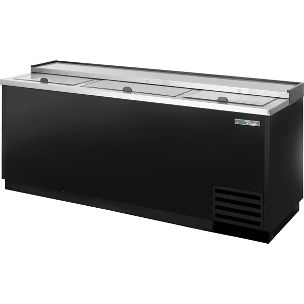 True TD-80-30-HC | 80" 3-Solid Slide Lid  Deep Well Horizontal Bottle Cooler