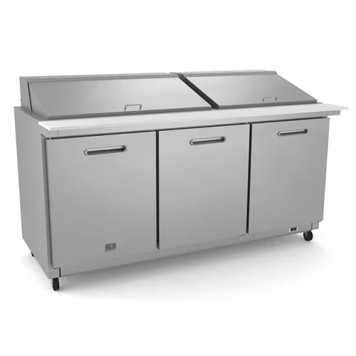 KELVINATOR KCHMT70.30 Three-Section Refrigerated Sandwich and Salad Prep Table 72 in W