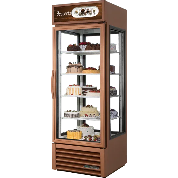 True G4SM-23-HC~TSL01 | 28" 1-Glass Door Four-Sided Glass Merchandiser | Bottom Mounted | 21.2 cu. ft.