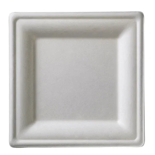 Leone Q2018 Disposable Plate 7-7/8 in x 7-7/8 in Biodegradable Square