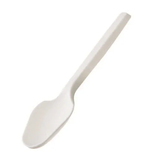 Leone Q2043.S Disposable Teaspoon 3-9/10 in L Biodegradable Compostable White