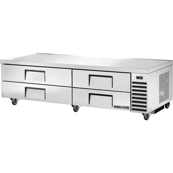 TRUE 82" 4-Drawer Refrigerated Chef Base, 17.5 cu. ft. | TRCB-82-HC