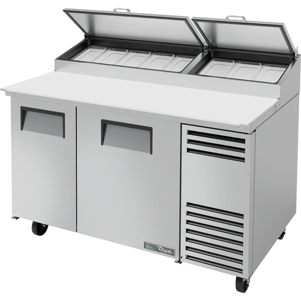 True TPP-AT-60-HC | 60" 2-Solid Door Pizza Prep Table | 23.7 cu. ft.