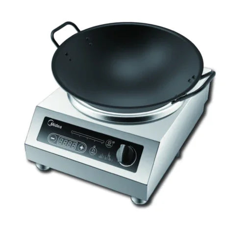 MIDEA MIC3400WK Induction Wok Range with Single Hob and Recessed Wok Bowl