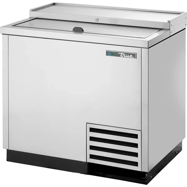 True TD-36-12-S-HC | 37" Solid Slide Lid  Stainless Steel Deep Well Horizontal Cooler
