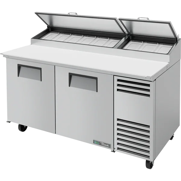 True TPP-AT-67-HC | 67" Solid Door Refrigerated Pizza Prep Table