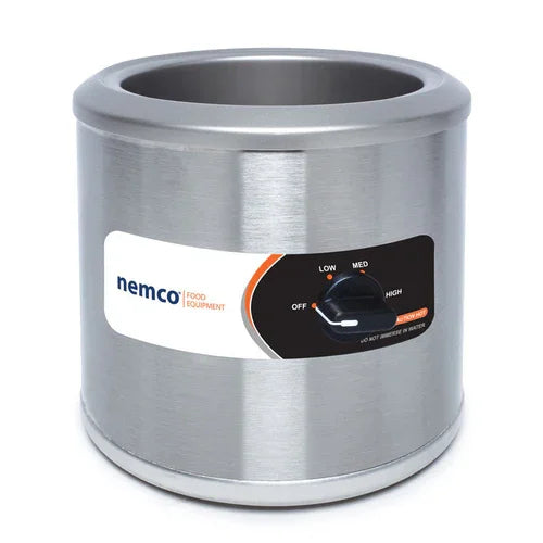 NEMCO 6100A Countertop Round Warmer with Stainless Steel Construction and Adjustable Thermostat